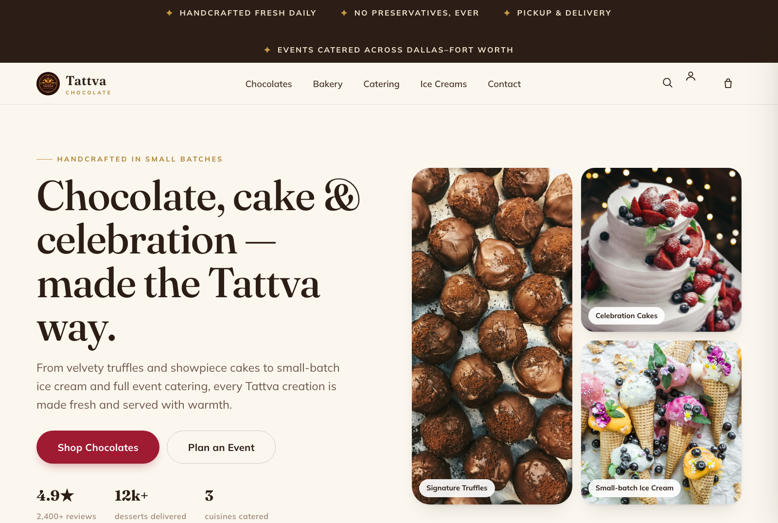 Design 1 — Signature homepage